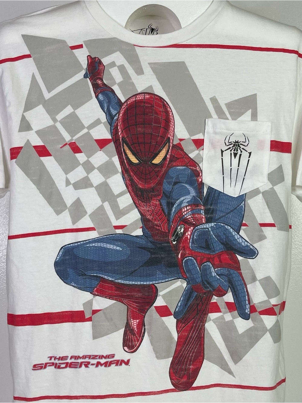 The Amazing Spider-Man T Shirt Mens XL White Graphic Tee Marvel Movie 2013
